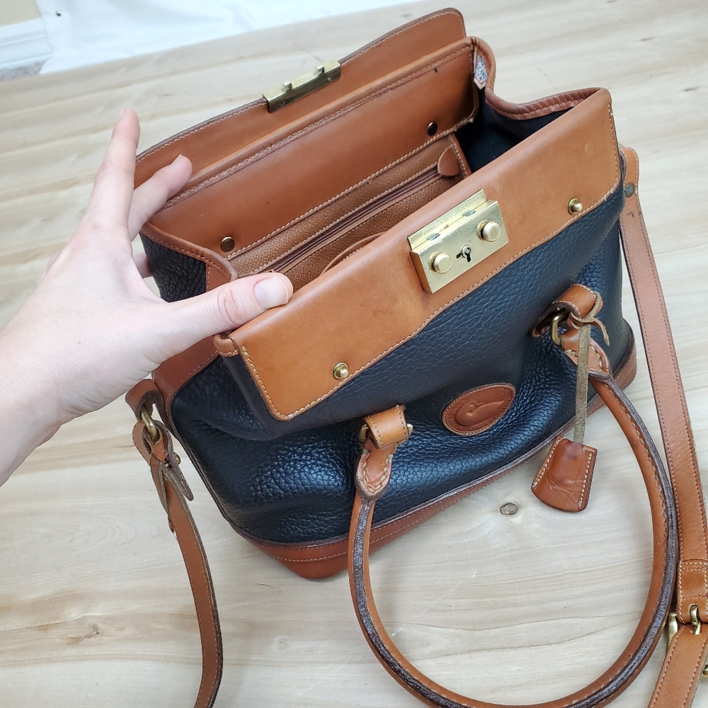 Dooney & Bourke Navy Doctors Bag & Logo Coin Purse - Picture 12 of 16